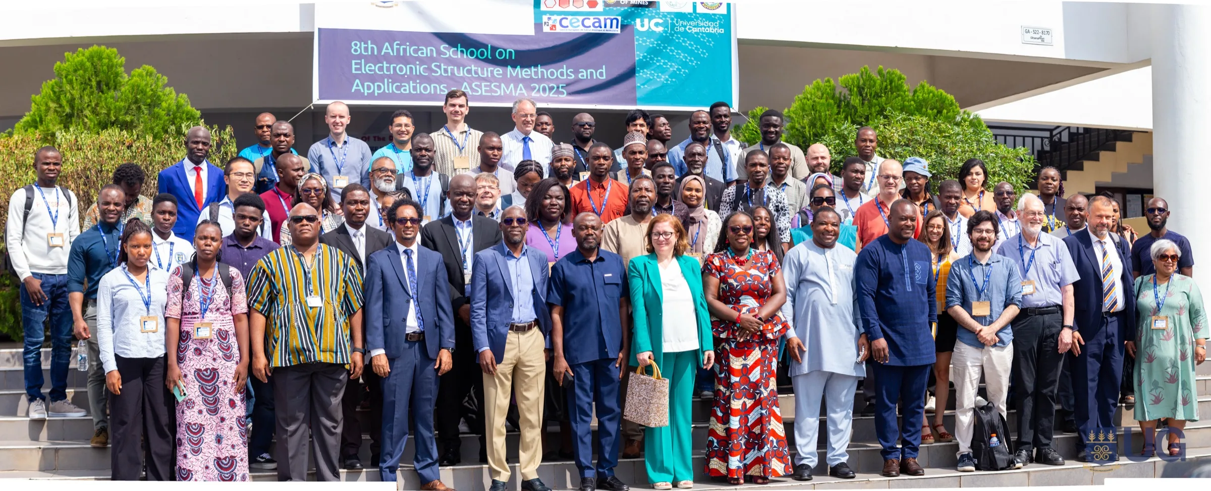 Participants, lecturers, and organizers gathered for the ASESMA 2025 group photo at the University of Ghana